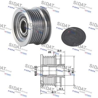 Poulie roue libre, alternateur FISPA OEM 06B903016AE