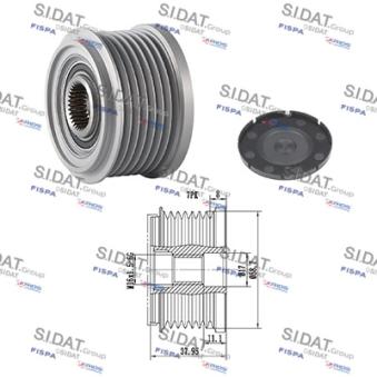Poulie roue libre, alternateur FISPA OEM 270600L030 Poulie roue libre, alternateur FISPA OEM 270600L030