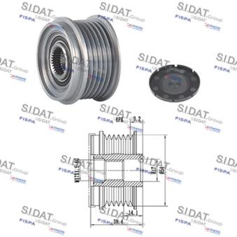 Poulie roue libre, alternateur FISPA OEM 51787209