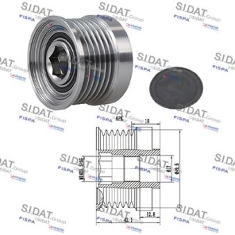 Poulie roue libre, alternateur FISPA OEM 3M5T10300VC
