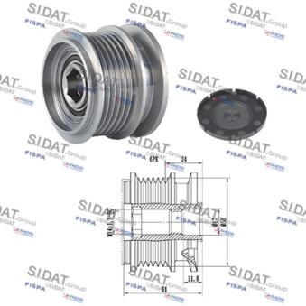 Poulie roue libre, alternateur FISPA OEM 04861513AC Poulie roue libre, alternateur FISPA OEM 04861513AC