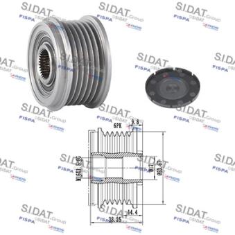 Poulie roue libre, alternateur FISPA OEM 13502582