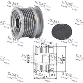 Poulie roue libre, alternateur FISPA OEM 13502583