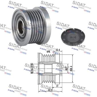 Poulie roue libre, alternateur FISPA OEM A003TG5281ZE Poulie roue libre, alternateur FISPA OEM A003TG5281ZE