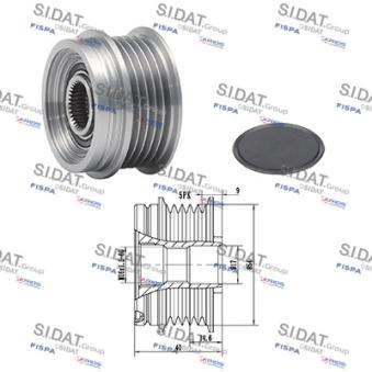 Poulie roue libre, alternateur FISPA OEM 5705JV