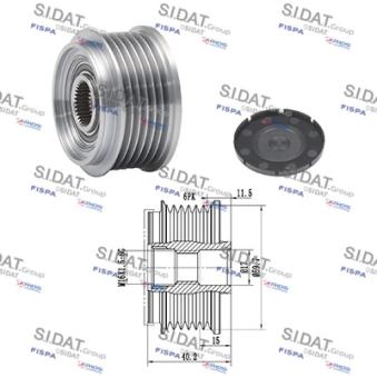 Poulie roue libre, alternateur FISPA OEM 1202117