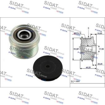 Poulie roue libre, alternateur FISPA OEM A003TN2581A