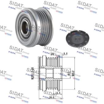 Poulie roue libre, alternateur FISPA OEM 01204293 Poulie roue libre, alternateur FISPA OEM 01204293