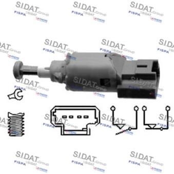 Interrupteur des feux de freins FISPA OEM 253200003R