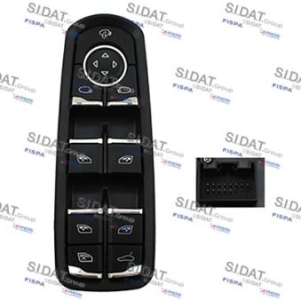 Interrupteur, lève-vitre avant gauche FISPA 5.145098A2 pour PORSCHE PANAMERA 3.6 - 310cv