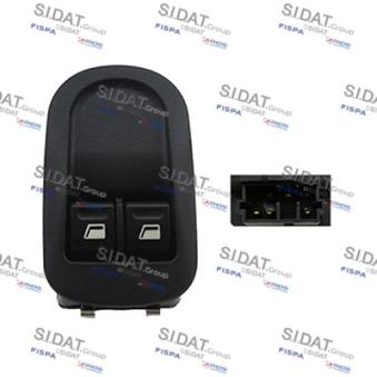 Interrupteur, lève-vitre avant gauche FISPA 5.145099A2 pour CITROEN JUMPY 1.6 HDI 90 - 90cv