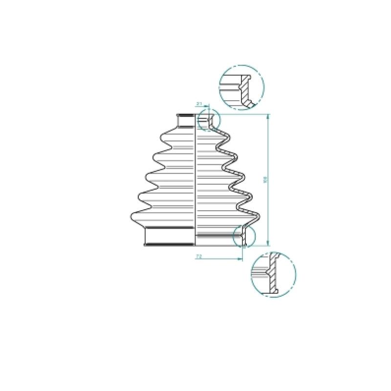 Joint-soufflet, arbre de commande LÖBRO 190964 - Visuel 1