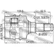 FEBEST 0111-SXV20LH - Jeu de joints, arbre de transmission avant gauche