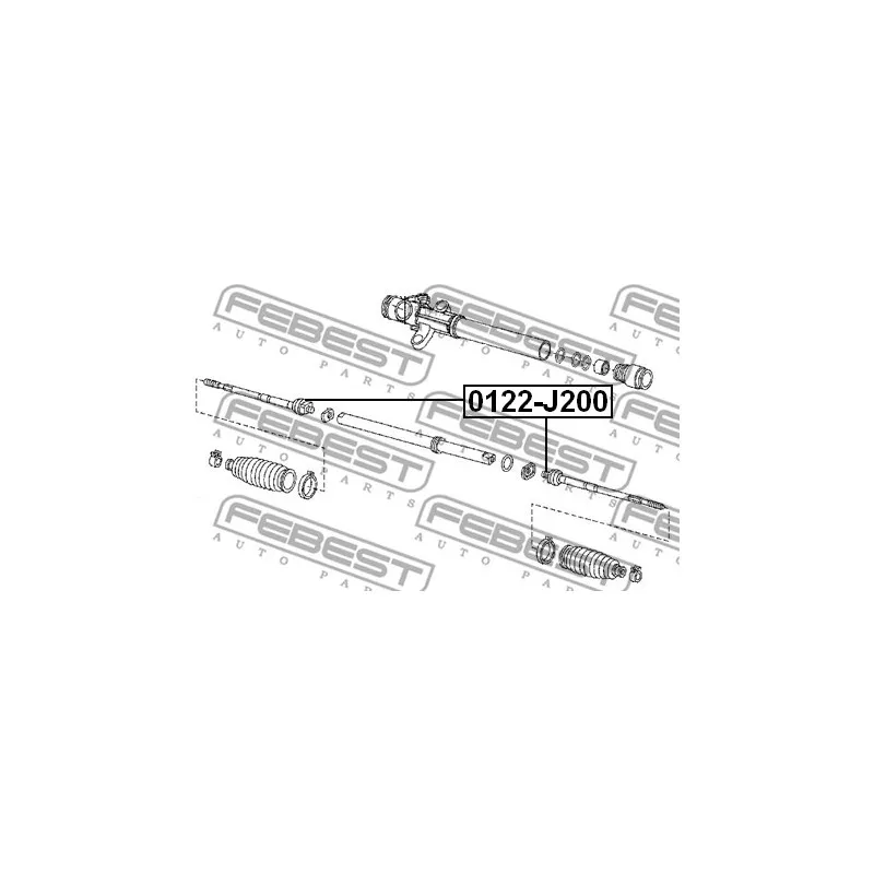 Rotule de direction intérieure, barre de connexion FEBEST 0122-J200 - Visuel 2