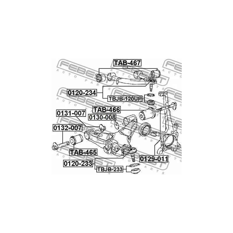 Vis de correction du carrossage FEBEST 0129-011 - Visuel 2