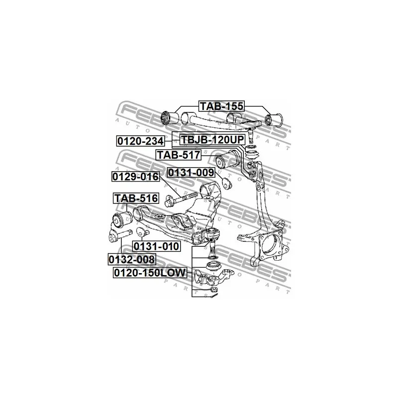 Vis de correction du carrossage FEBEST 0129-016 - Visuel 2
