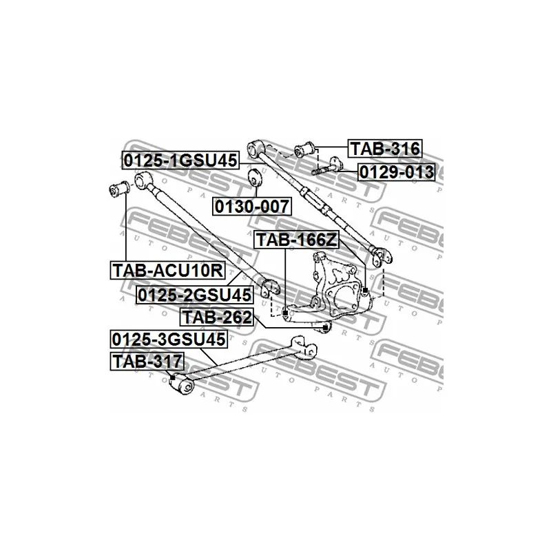 Coquille Caster, corps d'essieu FEBEST 0130-007 - Visuel 2