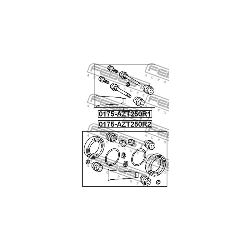 Kit de réparation, étrier de frein FEBEST 0175-AZT250R1 - Visuel 2
