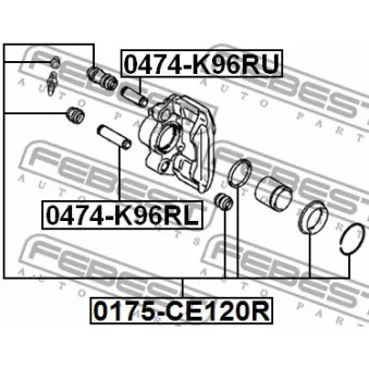 FEBEST 0175-CE120R - Kit de réparation, étrier de frein