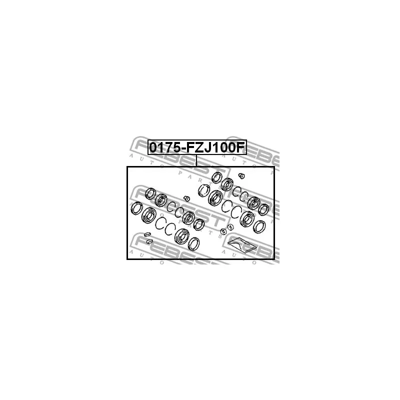 Kit de réparation, étrier de frein FEBEST 0175-FZJ100F - Visuel 1
