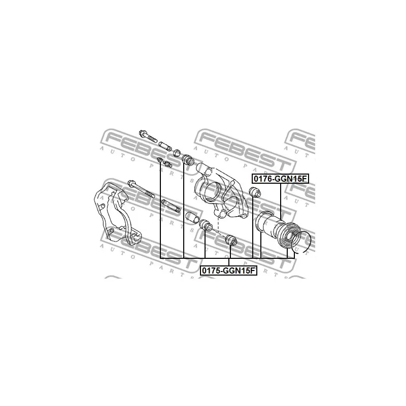 Kit de réparation, étrier de frein FEBEST 0175-GGN15F - Visuel 1