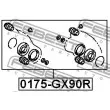 FEBEST 0175-GX90R - Kit de réparation, étrier de frein