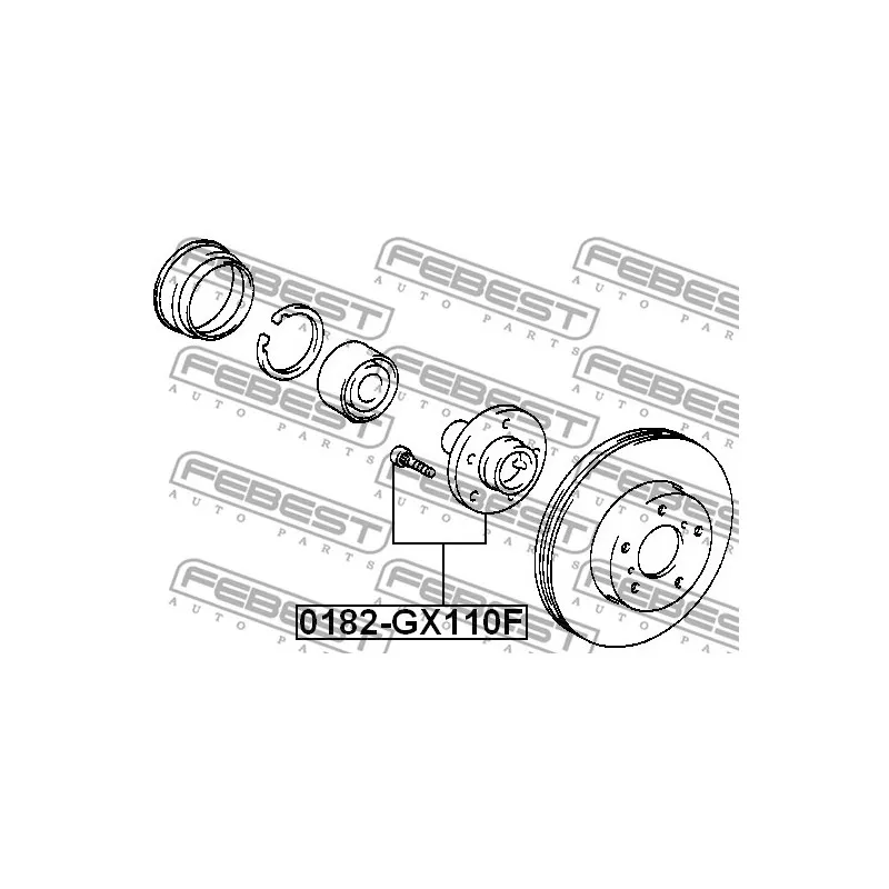 Moyeu de roue avant FEBEST 0182-GX110F - Visuel 2