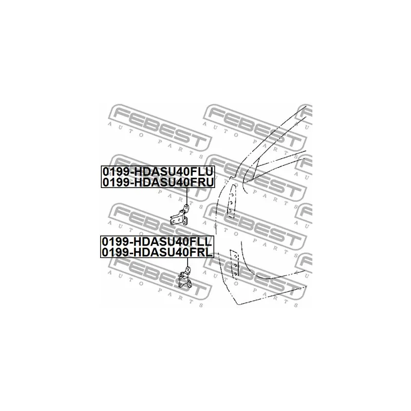 Charnière de porte FEBEST 0199-HDASU40FRL - Visuel 2