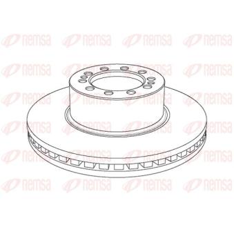 Jeu de 2 disques de frein arrière KAWE [NCA1178.20]