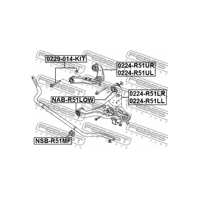 Vis de correction du carrossage FEBEST 0229-014-KIT - Visuel 1