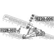 FEBEST 0230-006 - Coquille Caster, corps d'essieu
