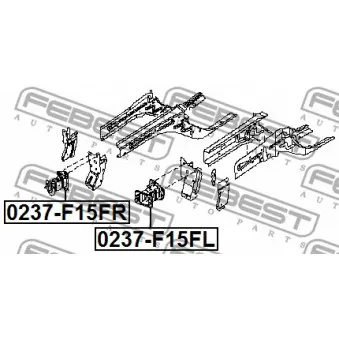 FEBEST 0237-F15FR - Support, pare-chocs avant droit