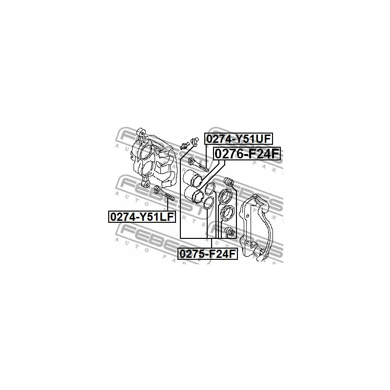 Kit de réparation, étrier de frein FEBEST 0275-F24F - Visuel 1