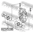 FEBEST 0275-FX35R - Kit de réparation, étrier de frein