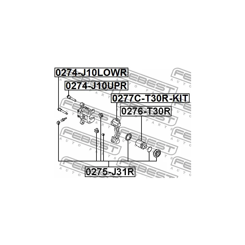 Kit de réparation, étrier de frein FEBEST 0275-J31R - Visuel 2