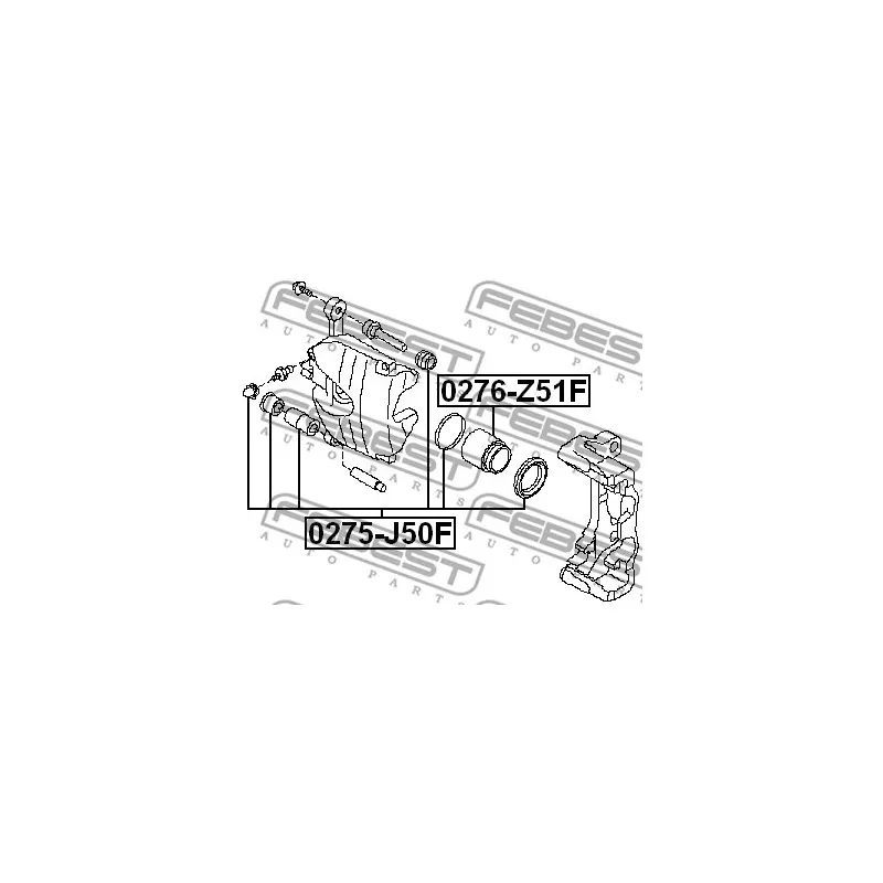 Piston, étrier de frein FEBEST 0276-Z51F - Visuel 1