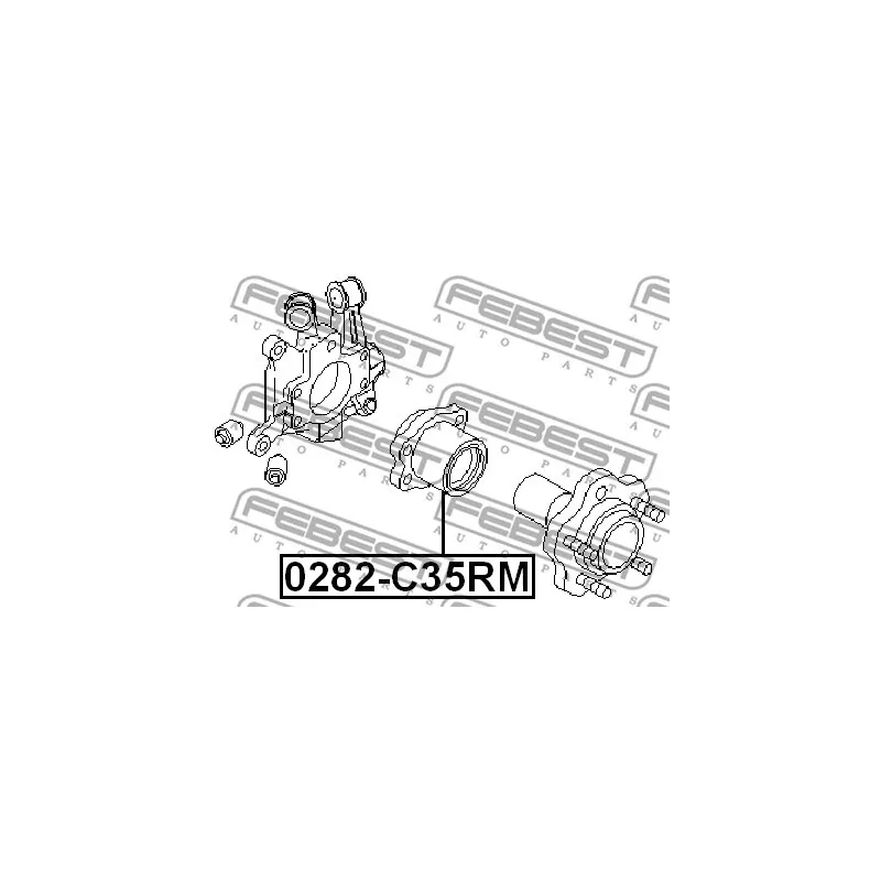Moyeu de roue arrière FEBEST 0282-C35RM - Visuel 2