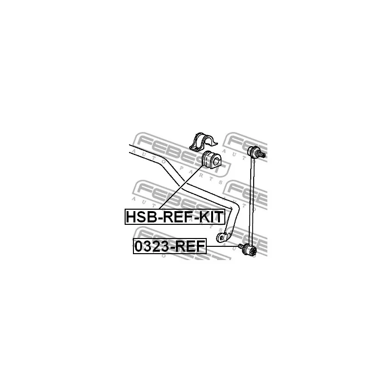 Entretoise/tige, stabilisateur FEBEST 0323-REF - Visuel 1