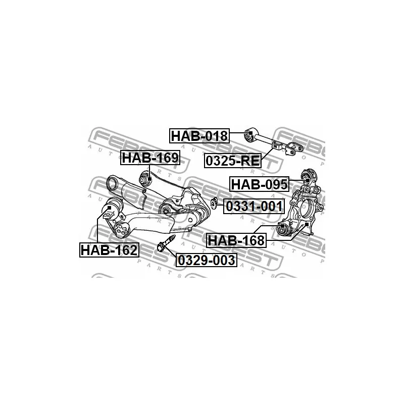 Coquille Caster, corps d'essieu FEBEST 0331-001 - Visuel 2