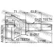 FEBEST 0410-CU20RA43 - Embout de cardan avant (kit de réparation)