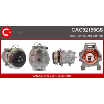 Compresseur, climatisation CASCO [CAC52155GS]