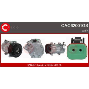 Compresseur, climatisation CASCO [CAC62001GS]