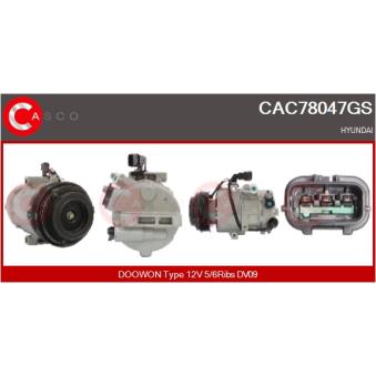 Compresseur, climatisation CASCO [CAC78047GS]