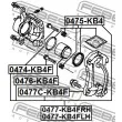 FEBEST 0475-KB4 - Kit de réparation, étrier de frein