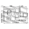 FEBEST 0511-M6MTLH - Jeu de joints, arbre de transmission avant gauche