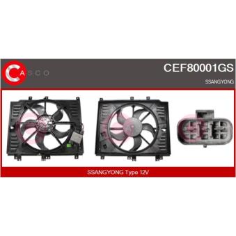 Moteur électrique, ventilateur pour radiateurs CASCO [CEF80001GS]