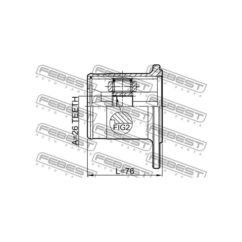 Embout de cardan avant (kit de réparation) FEBEST 0711-SX4R - Visuel 2