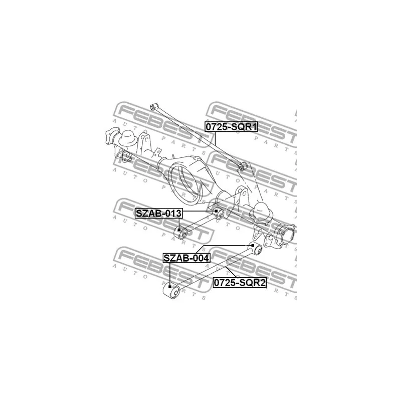 Triangle ou bras de suspension (train arrière) FEBEST 0725-SQR2 - Visuel 1