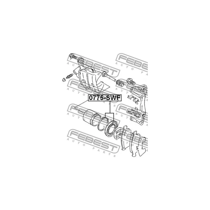 Kit de réparation, étrier de frein FEBEST 0775-SWF - Visuel 1