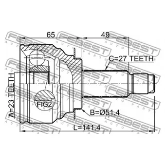 FEBEST 0810-G12 - Embout de cardan avant (kit de réparation)
